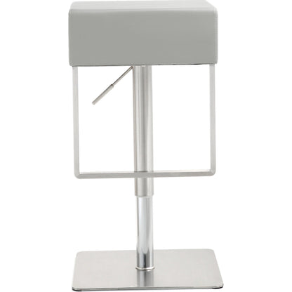 Seville Steel Barstool by TOV Furniture. Made from stainless steel, eco leather in a modern style.