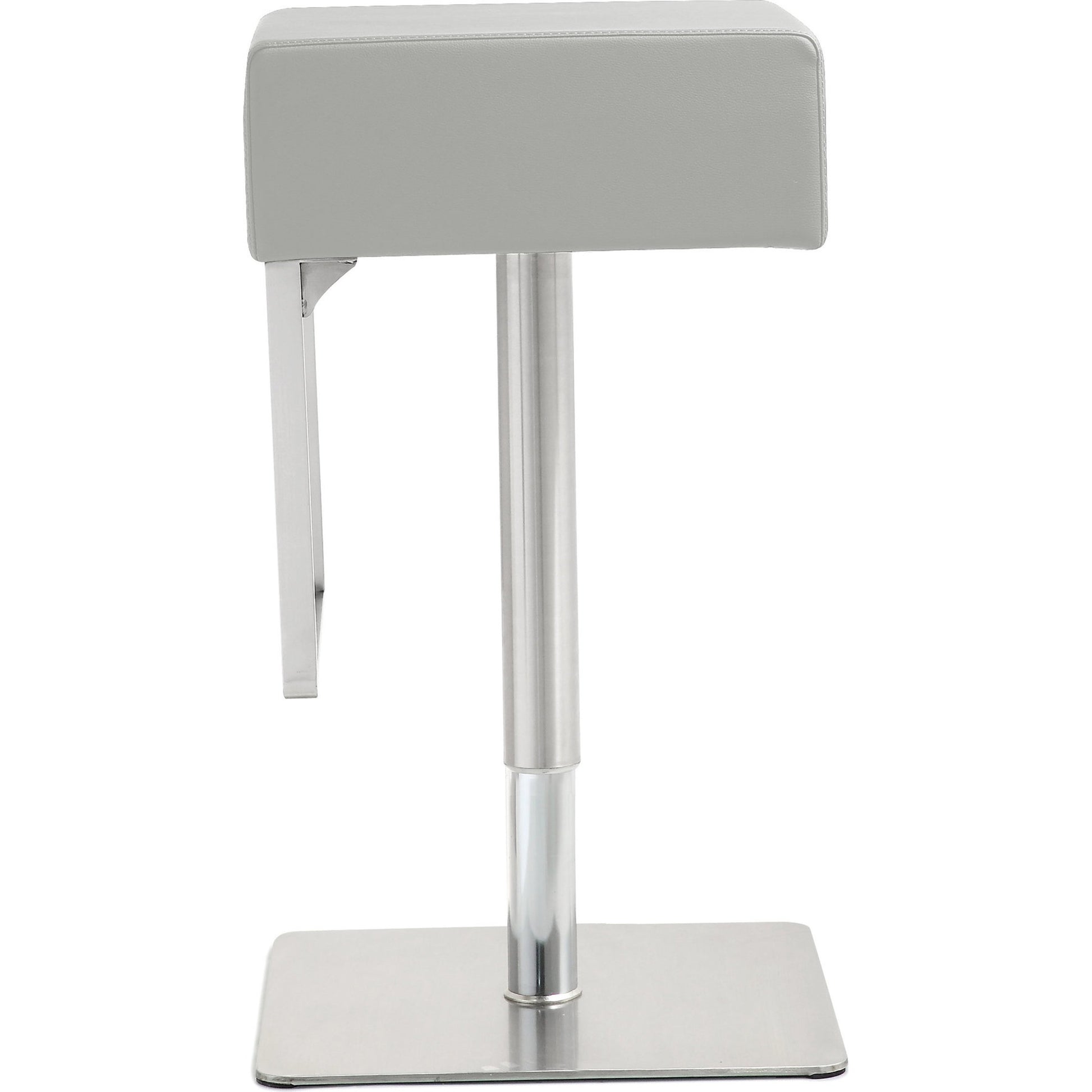 Seville Steel Barstool by TOV Furniture. Made from stainless steel, eco leather in a modern style.