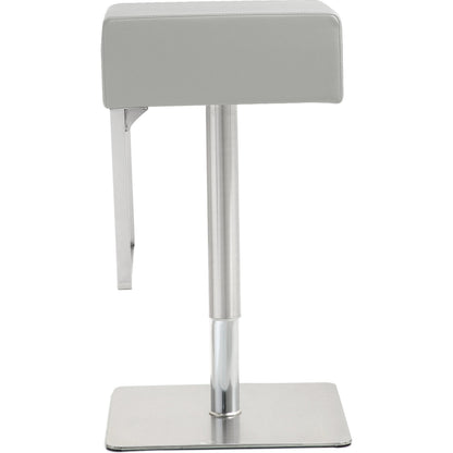 Seville Steel Barstool by TOV Furniture. Made from stainless steel, eco leather in a modern style.
