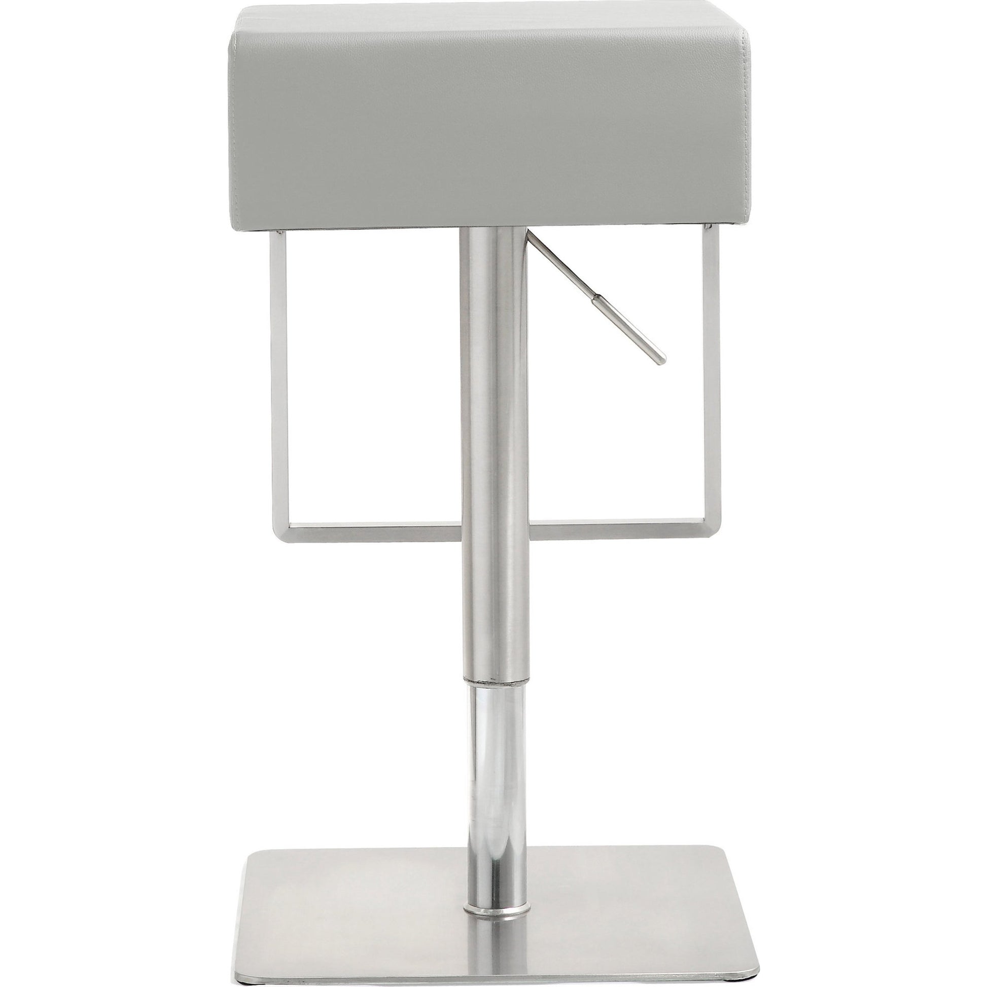 Seville Steel Barstool by TOV Furniture. Made from stainless steel, eco leather in a modern style.