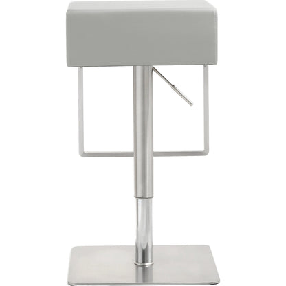 Seville Steel Barstool by TOV Furniture. Made from stainless steel, eco leather in a modern style.
