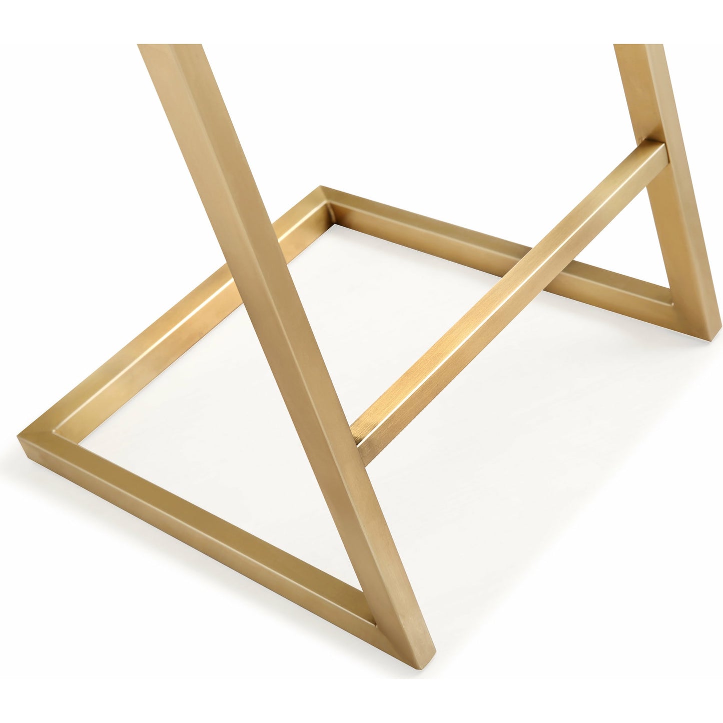 002 S-303109 | Closeup | Parma Counter Stool (Set of 2) by TOV Furniture in black. Made from stainless steel, eco leather in a modern style.