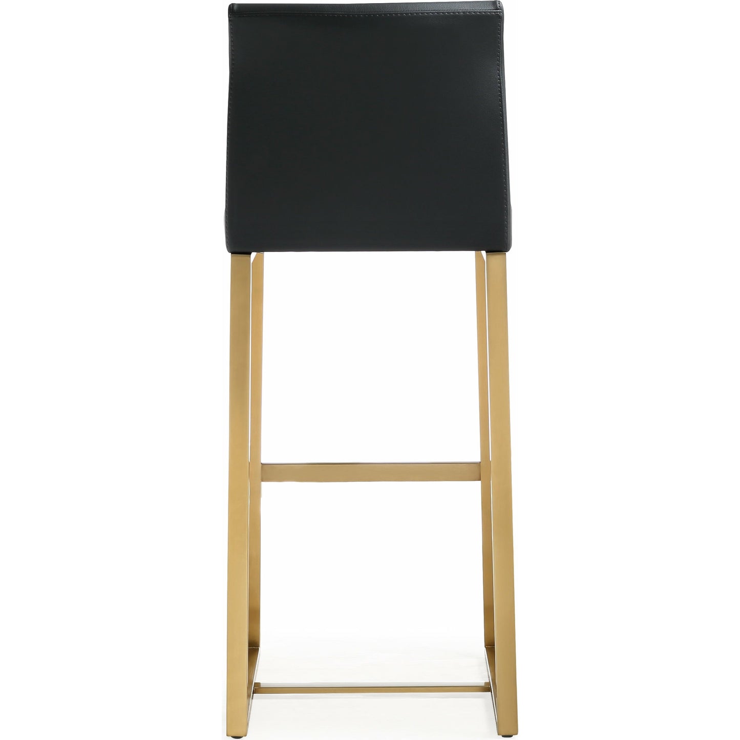 004 S-303041 | Additional Silo | Denmark Gold Steel Barstool (Set of 2) by TOV Furniture. Made from stainless steel, eco leather in a modern style.