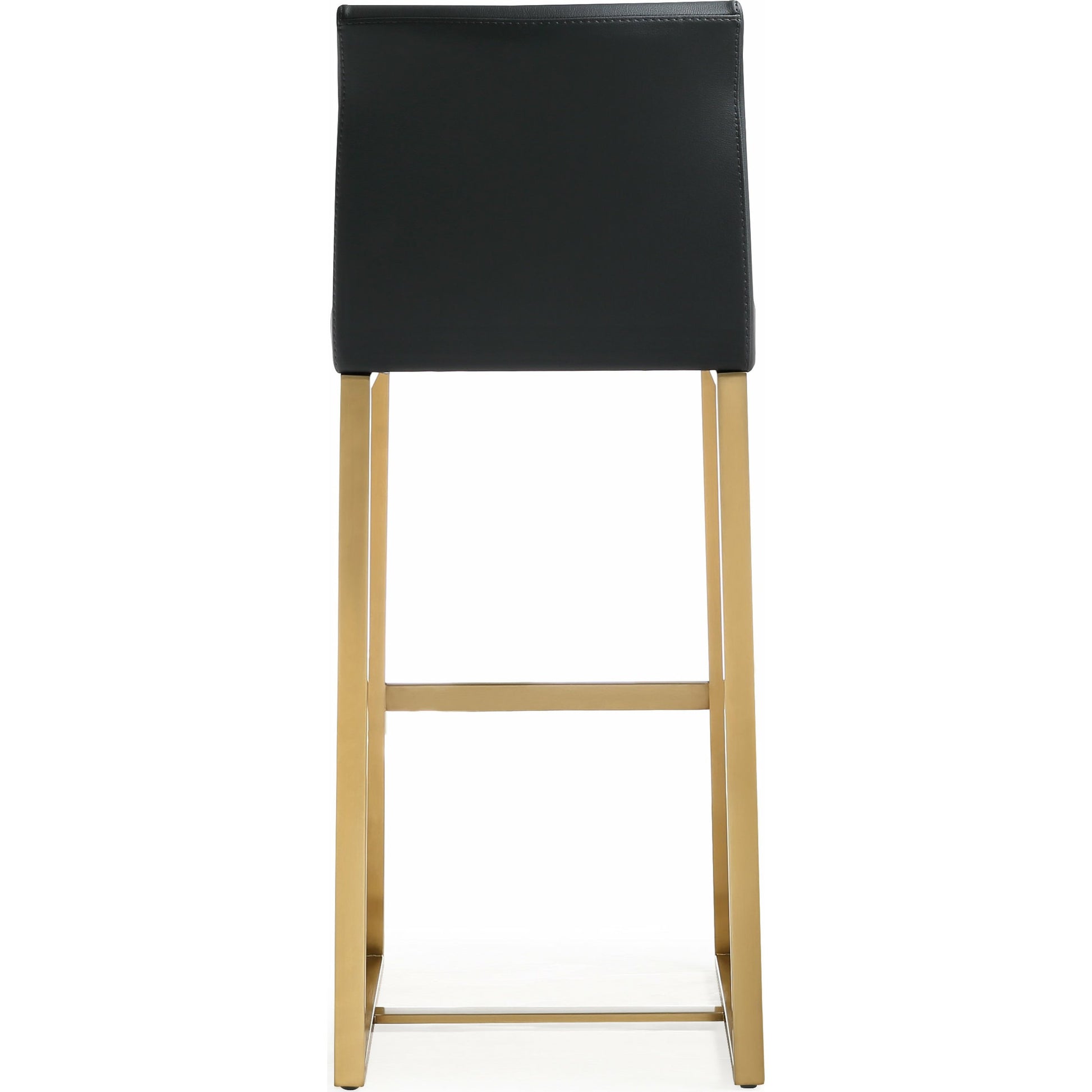 Denmark Gold Steel Barstool (Set of 2) by TOV Furniture. Made from stainless steel, eco leather in a modern style.