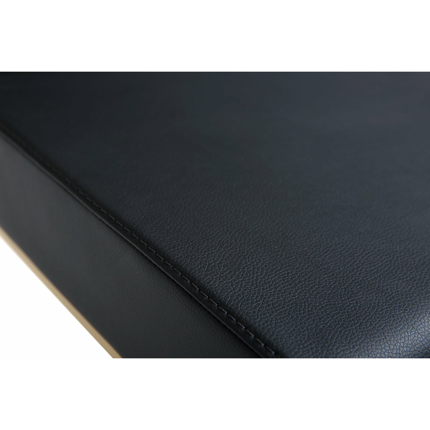 015 S-303041 | Closeup | Denmark Gold Steel Barstool (Set of 2) by TOV Furniture. Made from stainless steel, eco leather in a modern style.