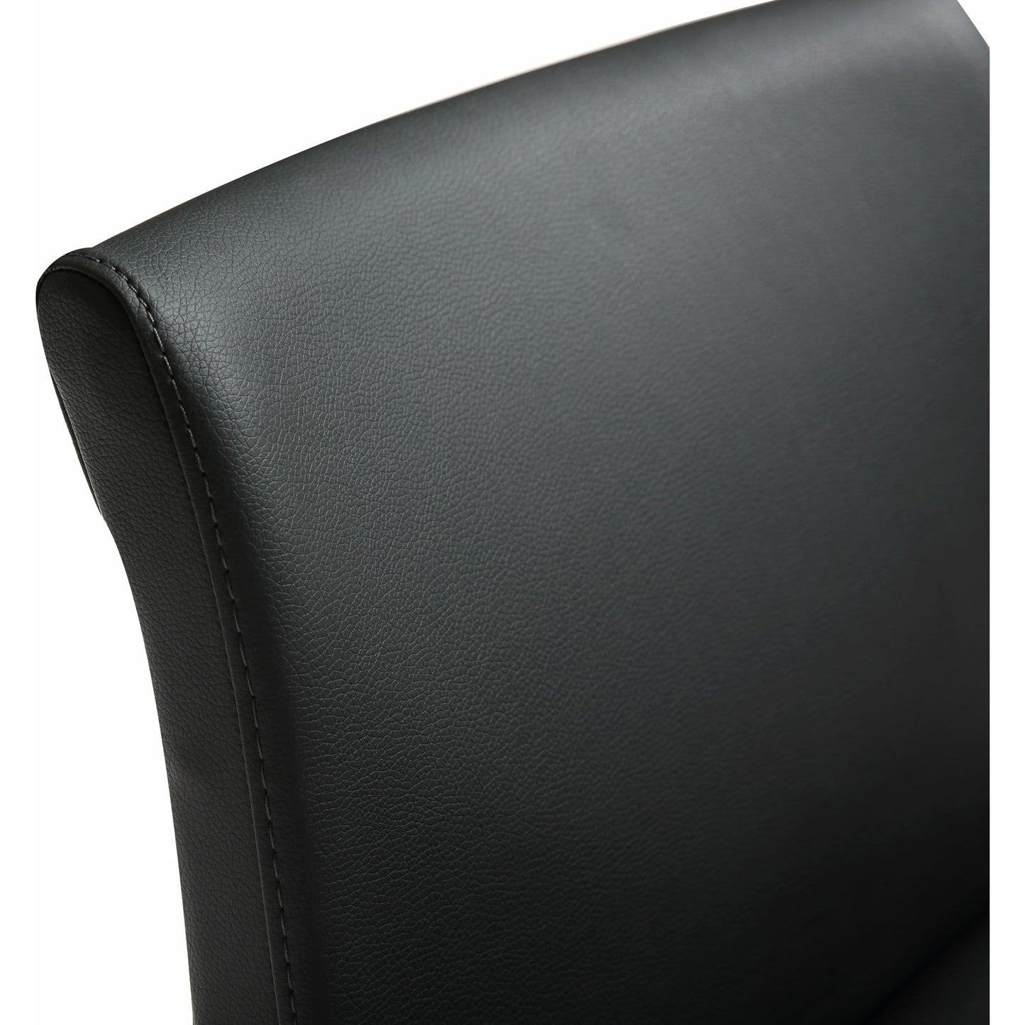 014 S-303041 | Closeup | Denmark Gold Steel Barstool (Set of 2) by TOV Furniture. Made from stainless steel, eco leather in a modern style.