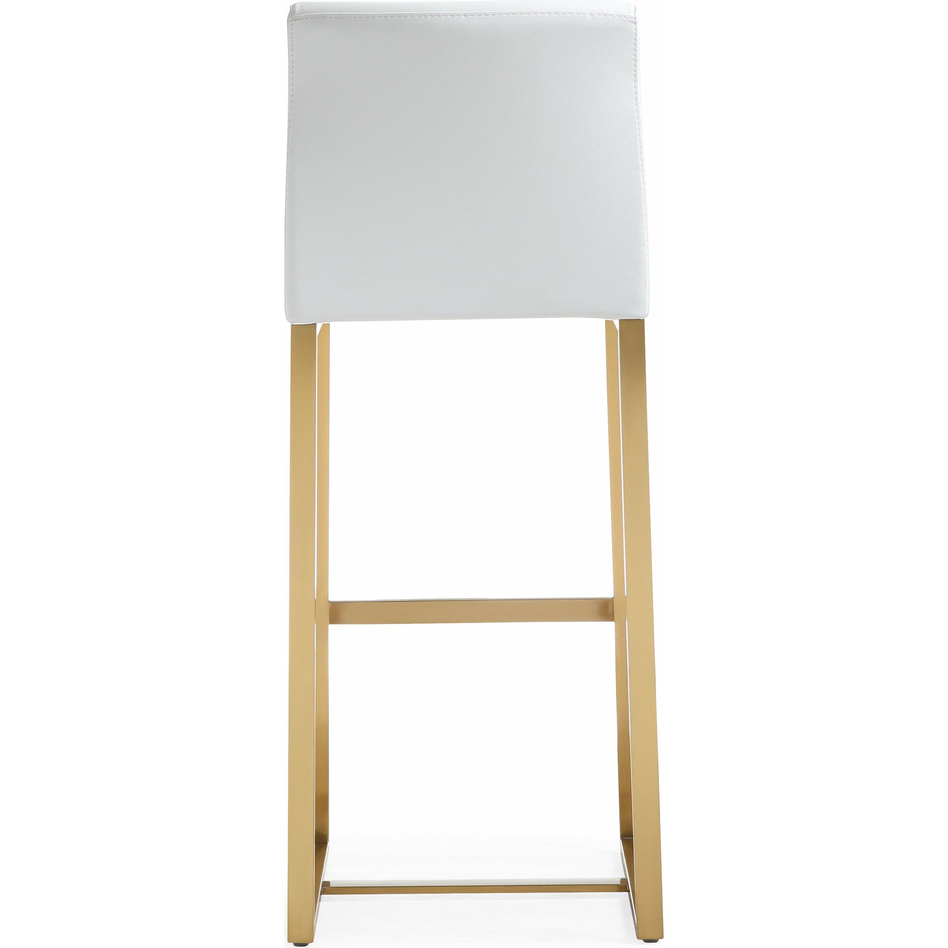 Denmark Gold Steel Barstool (Set of 2) by TOV Furniture. Made from stainless steel, eco leather in a modern style.