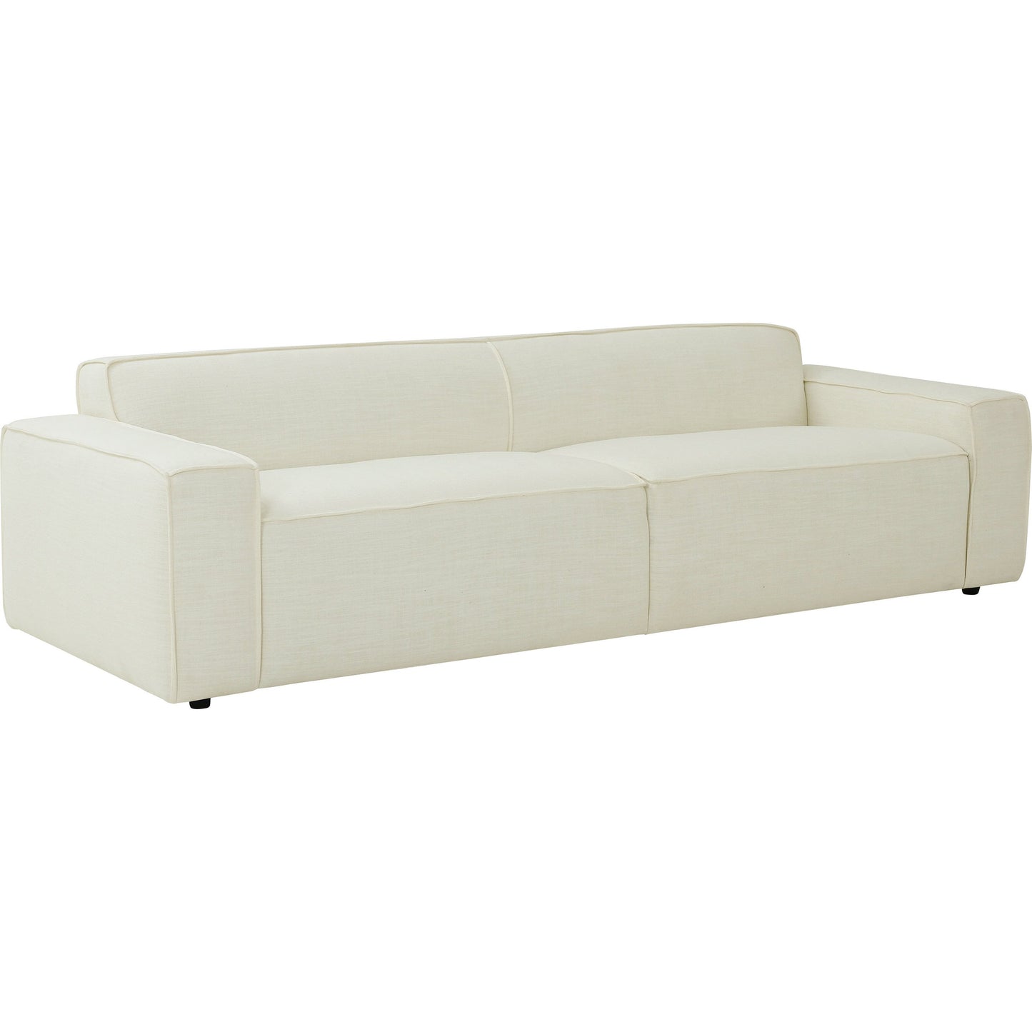 001 SR-894011 | Primary Silo | Olafur Linen Sofa by TOV Furniture in cream. Made from linen in a modern style.