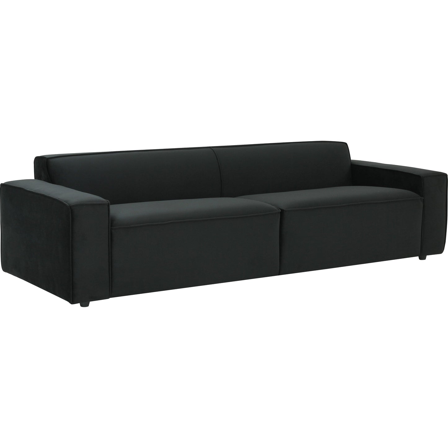 001 SR-894012 | Primary Silo | Olafur Velvet Sofa by TOV Furniture in black. Made from velvet in a modern style.