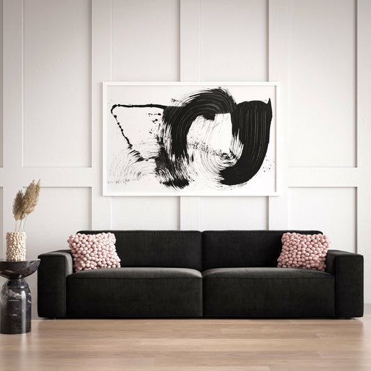 Olafur Velvet Sofa by TOV Furniture in black. Made from velvet in a modern style.