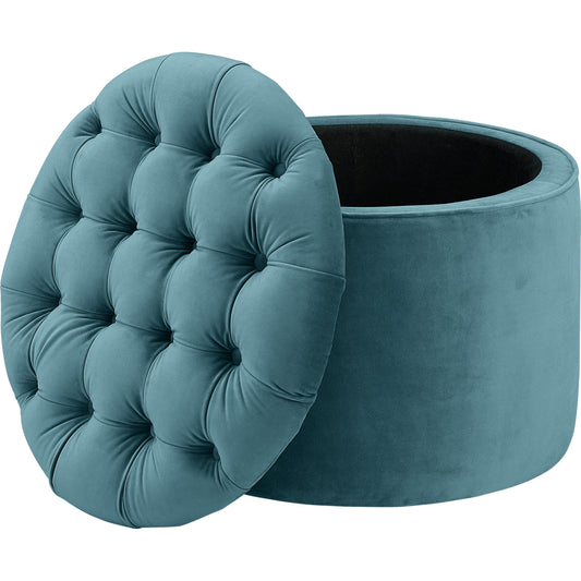 Queen Storage Ottoman by TOV Furniture. Made from velvet, wood in a modern style.