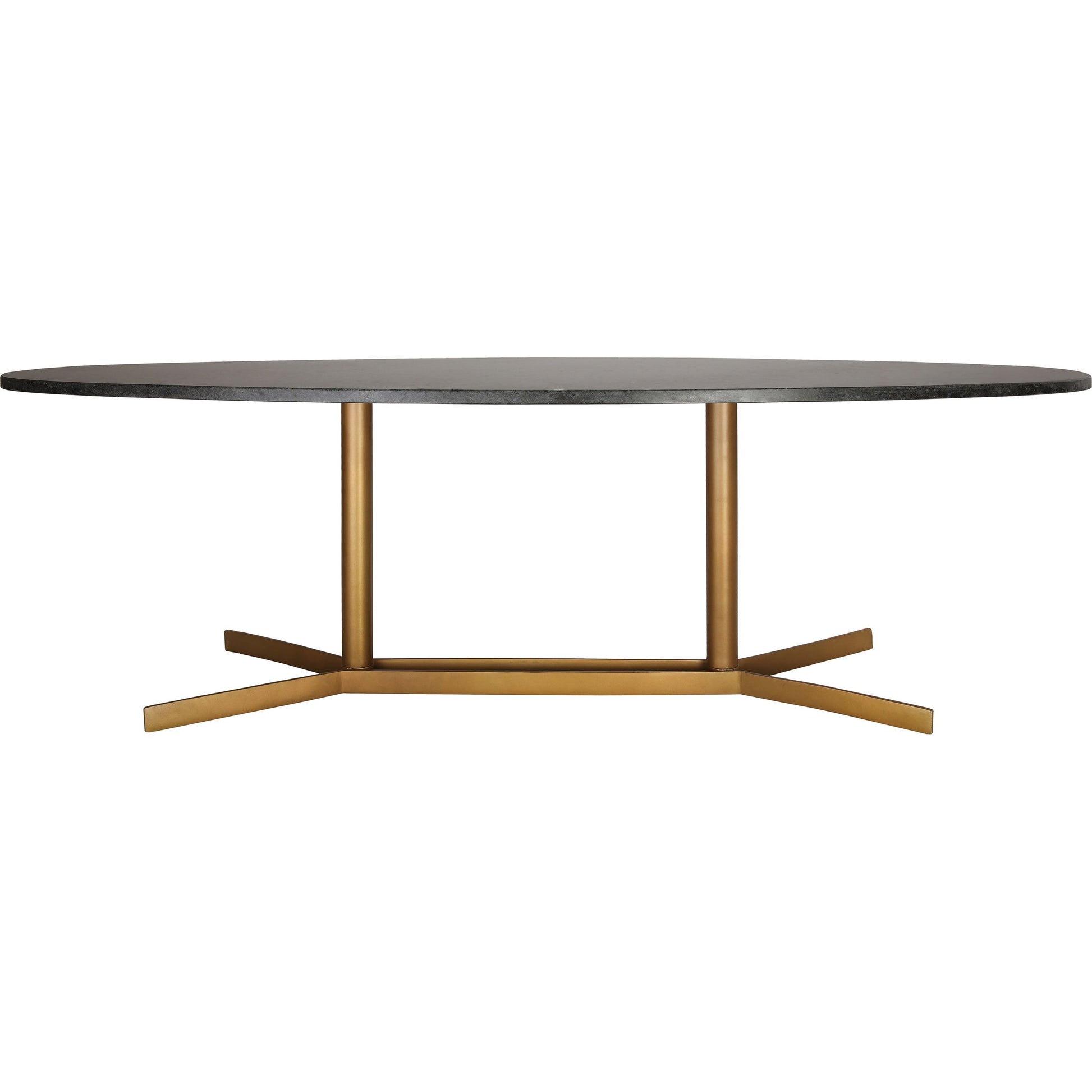 Gemma Coffee Table by TOV Furniture in natural. Made from marble, iron in a modern style.