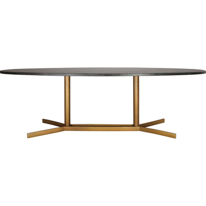 Gemma Coffee Table by TOV Furniture in natural. Made from marble, iron in a modern style.
