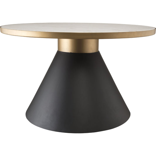 Richard Cocktail Table by TOV Furniture in natural. Made from iron, marble in a modern style.