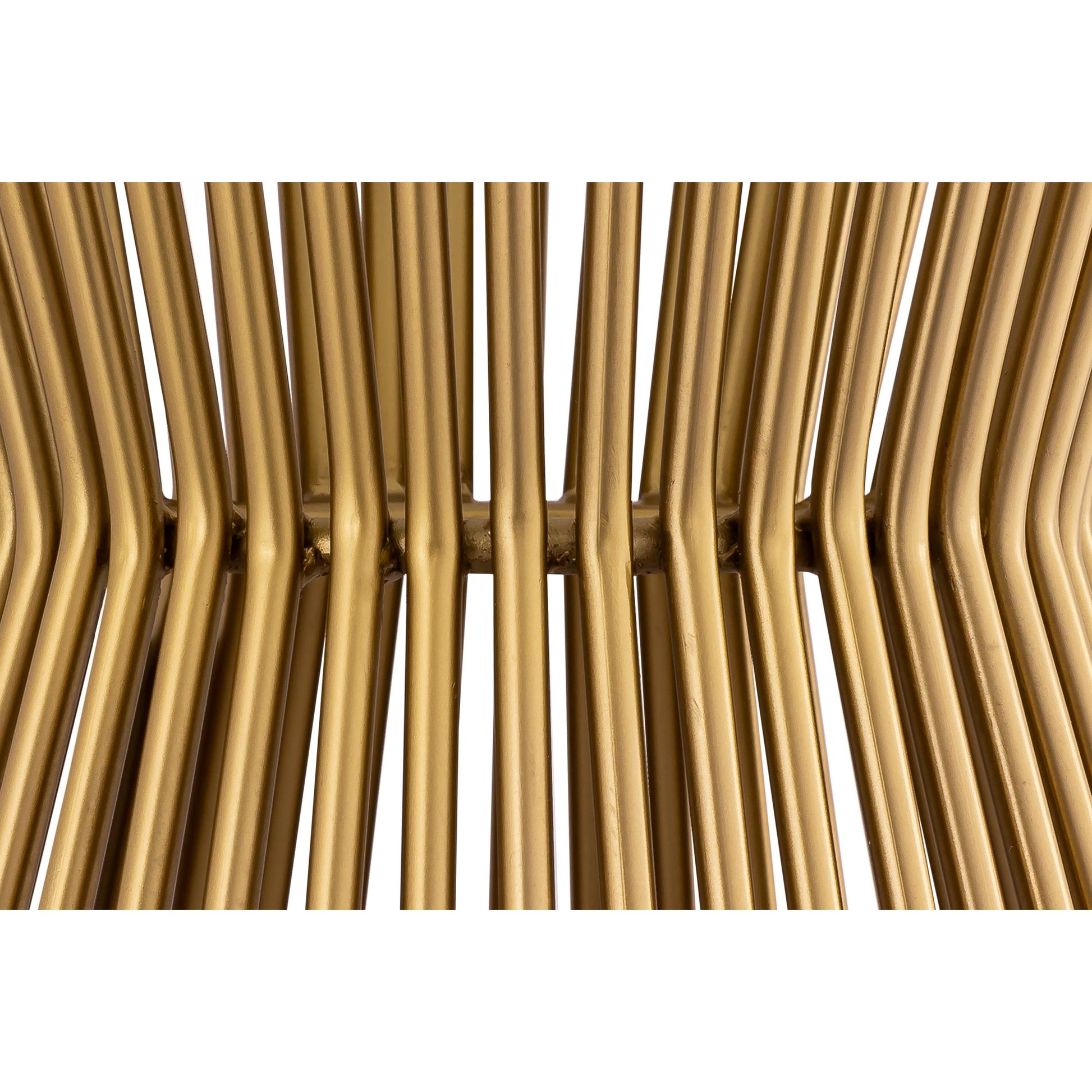 Grace Glass Side Table by TOV Furniture in gold. Made from iron in a transitional style.