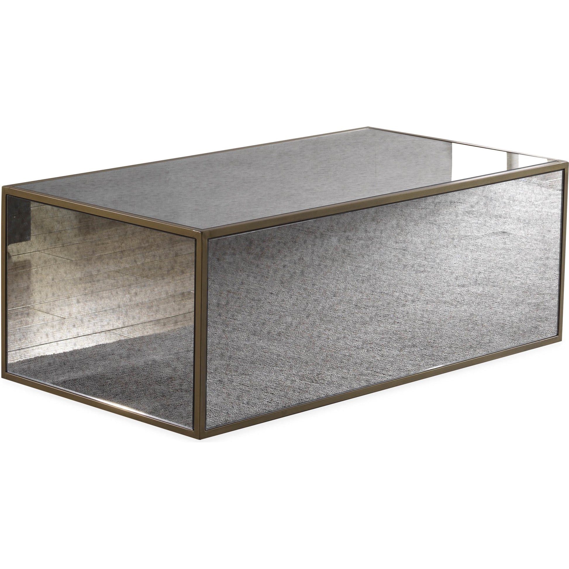 Lana Coffee Table by TOV Furniture in natural. Made from wood, steel, glass in a eclectic & global style.