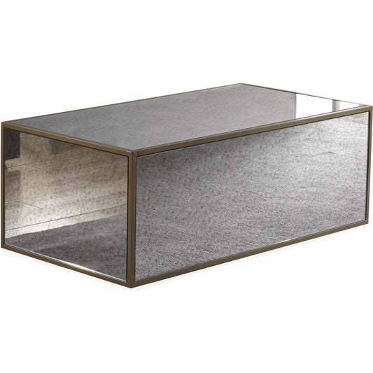 Lana Coffee Table by TOV Furniture in natural. Made from wood, steel, glass in a eclectic & global style.