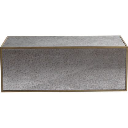 Lana Coffee Table by TOV Furniture in natural. Made from wood, steel, glass in a eclectic & global style.