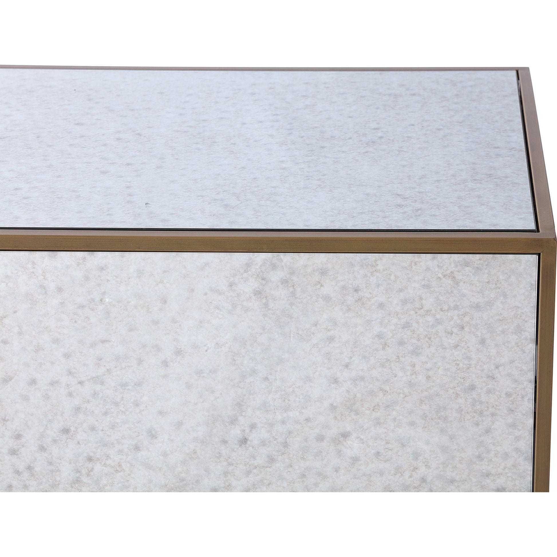 Lana Coffee Table by TOV Furniture in natural. Made from wood, steel, glass in a eclectic & global style.