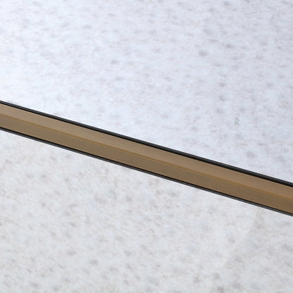 Lana Coffee Table by TOV Furniture in natural. Made from wood, steel, glass in a eclectic & global style.