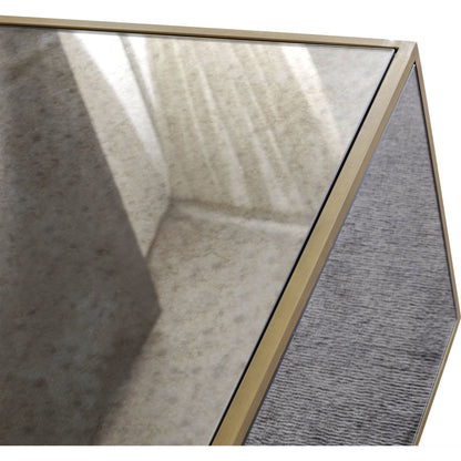 Lana Coffee Table by TOV Furniture in natural. Made from wood, steel, glass in a eclectic & global style.