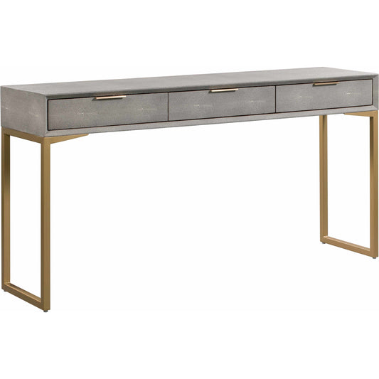 Pesce Console by TOV Furniture in gray. Made from mdf in a modern style.