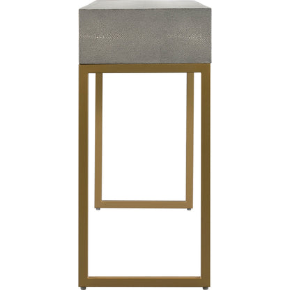 Pesce Console by TOV Furniture in gray. Made from mdf in a modern style.