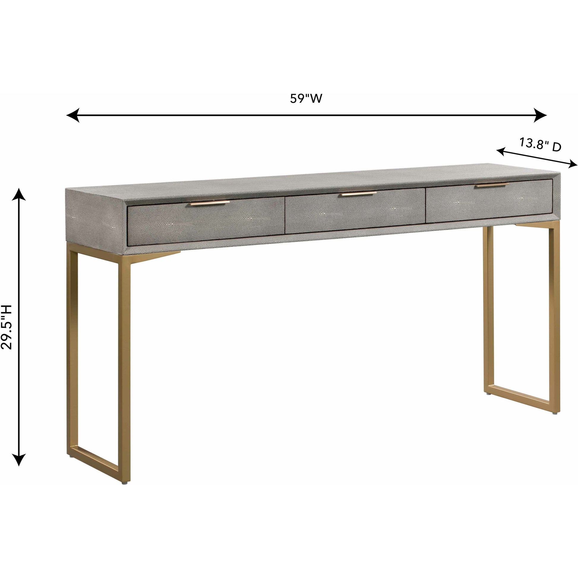 Pesce Console by TOV Furniture in gray. Made from mdf in a modern style.