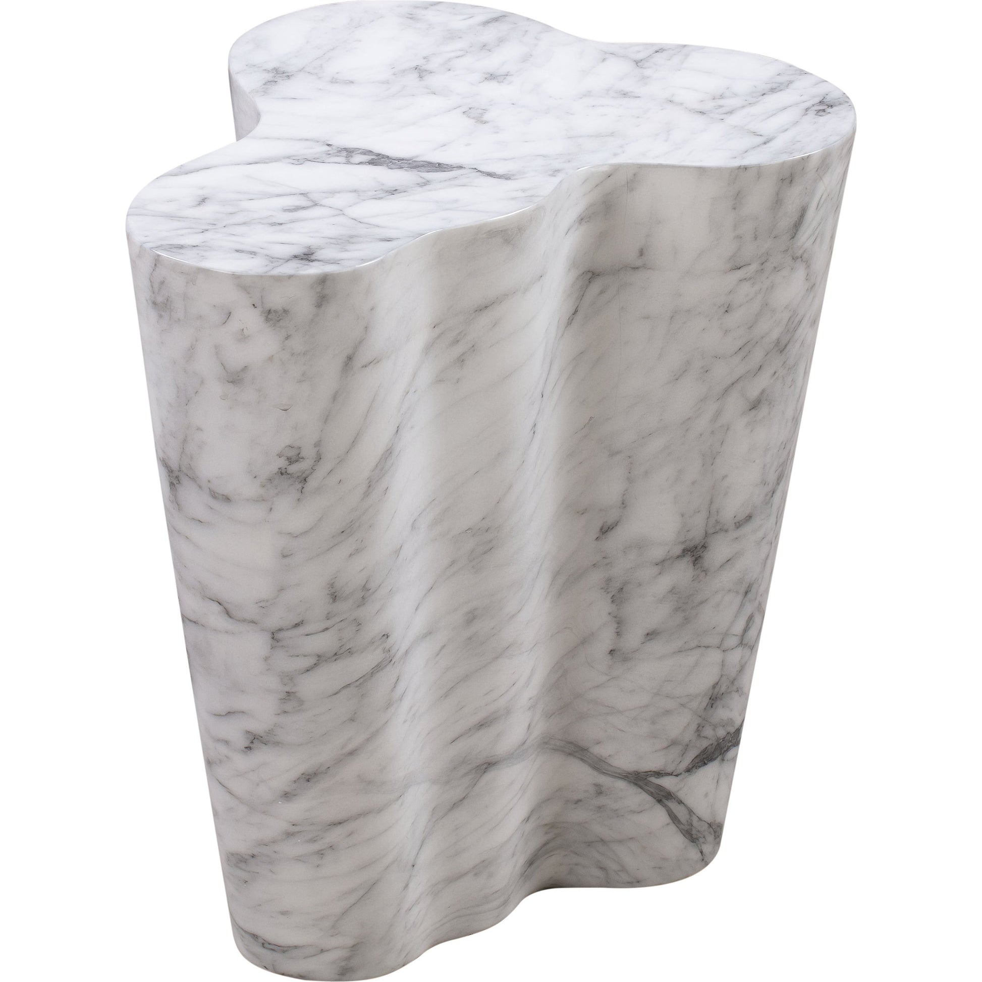 Slab Side Table by TOV Furniture. Made from concrete in a modern style.