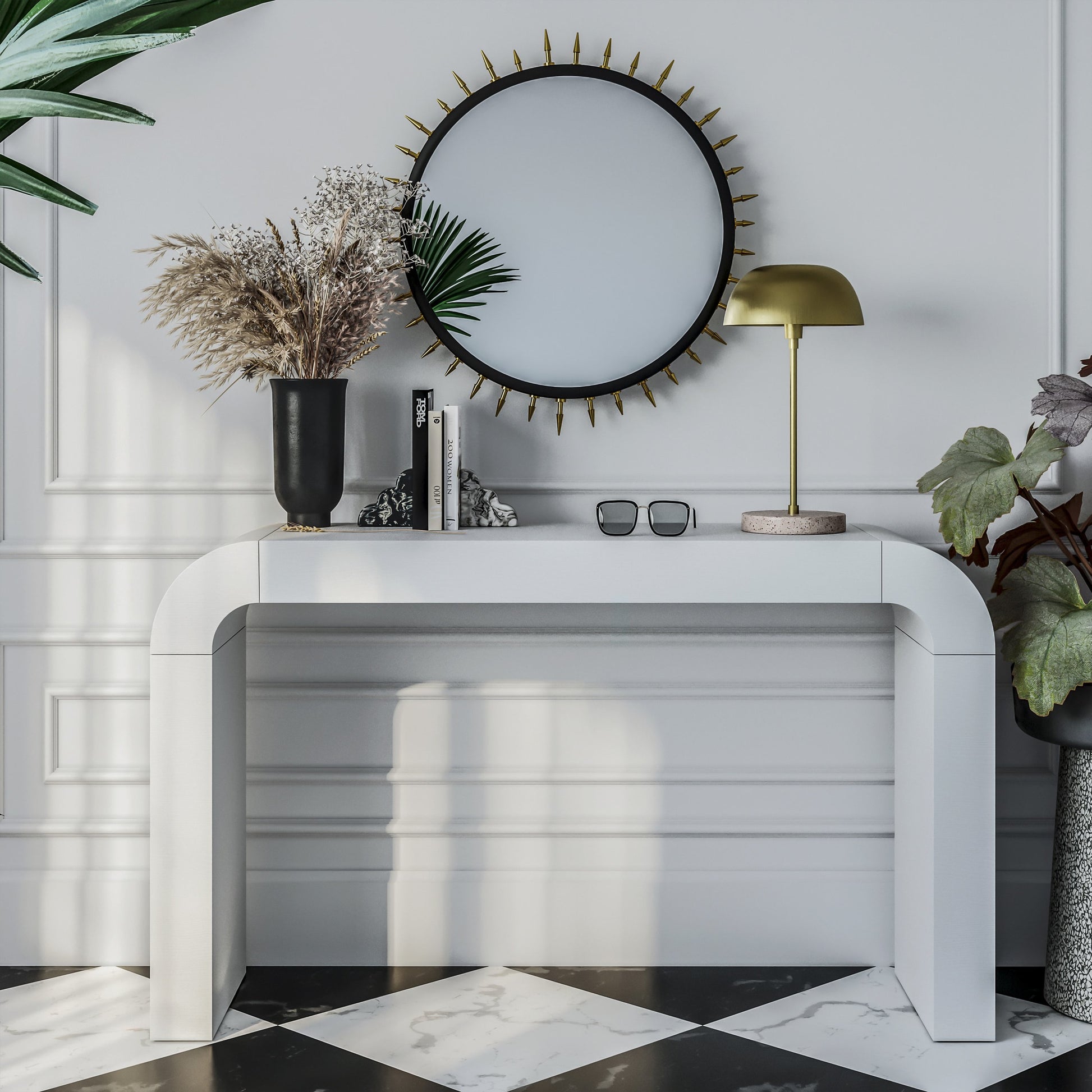 Hump Console Table by TOV Furniture. Made from unique in a modern style.