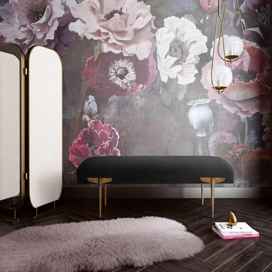 Brno Bench by TOV Furniture. Made from velvet in a transitional style.