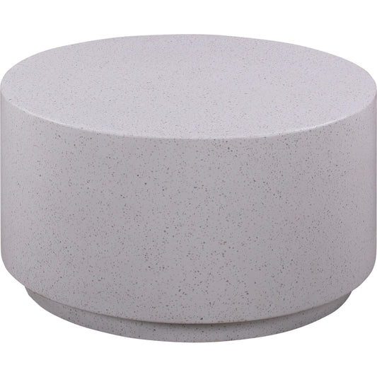 Terrazzo Light Speckled Coffee Table by TOV Furniture in gray. Made from concrete in a modern style.