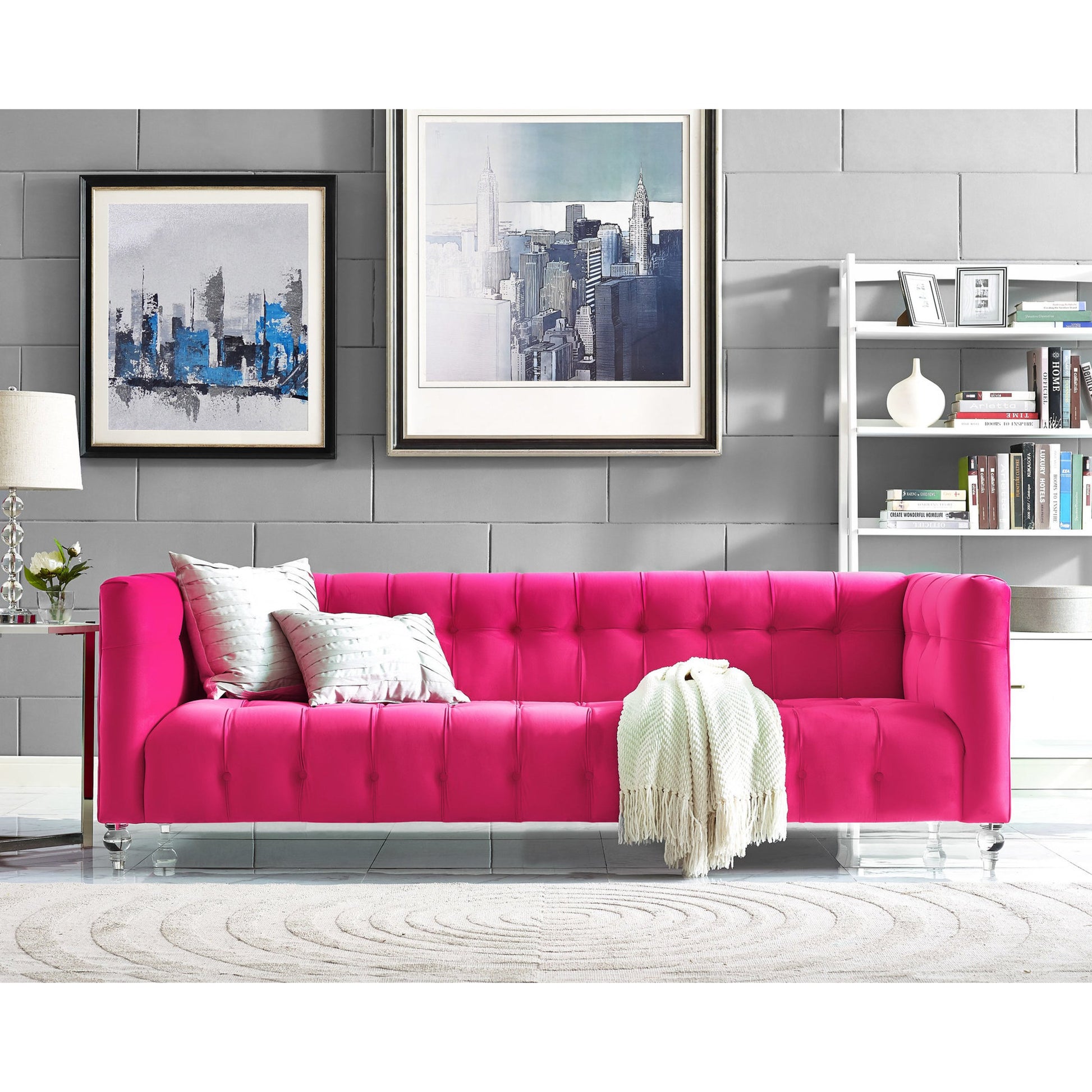 Bea Sofa by TOV Furniture. Made from velvet in a modern style.