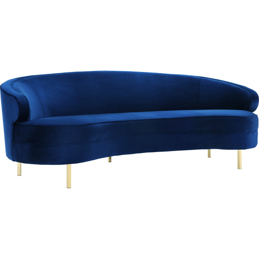 001 S-245290 | Additional Silo | Baila Sofa by TOV Furniture in navy. Made from velvet, wood, stainless steel in a modern style.