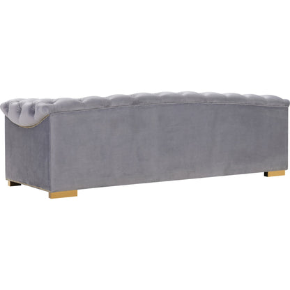 Farah Classic Sofa by TOV Furniture. Made from velvet in a traditional style.