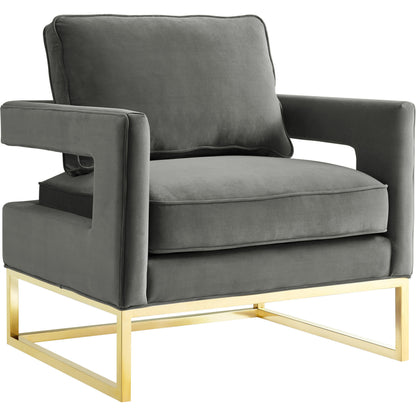 Avery Chair by TOV Furniture in gold. Made from unique in a modern style.