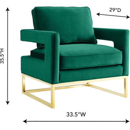 Avery Chair by TOV Furniture in gold. Made from unique in a modern style.
