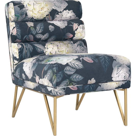 Kelly Chair by TOV Furniture in floral. Made from velvet in a eclectic & global style.