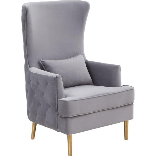 Alina Tall Tufting Back Chair by TOV Furniture. Made from plywood, velvet in a transitional style.