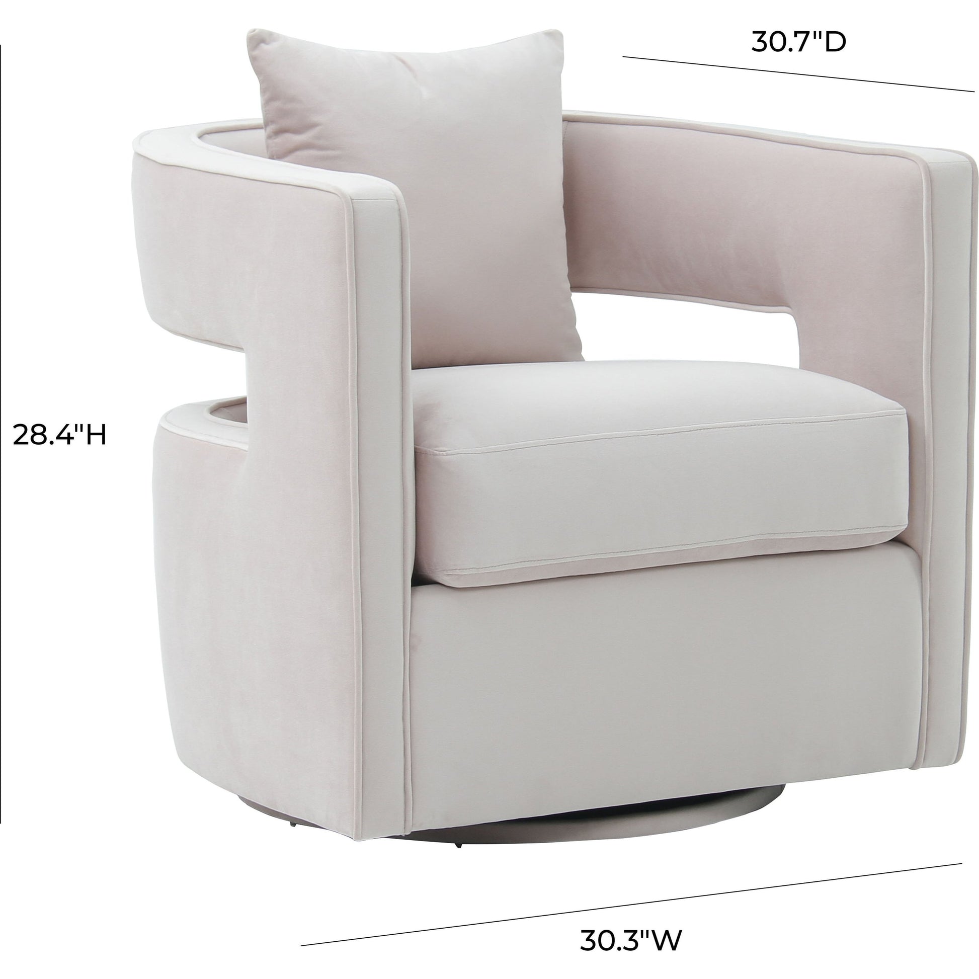 Kennedy Swivel Chair by TOV Furniture. Made from unique in a modern style.