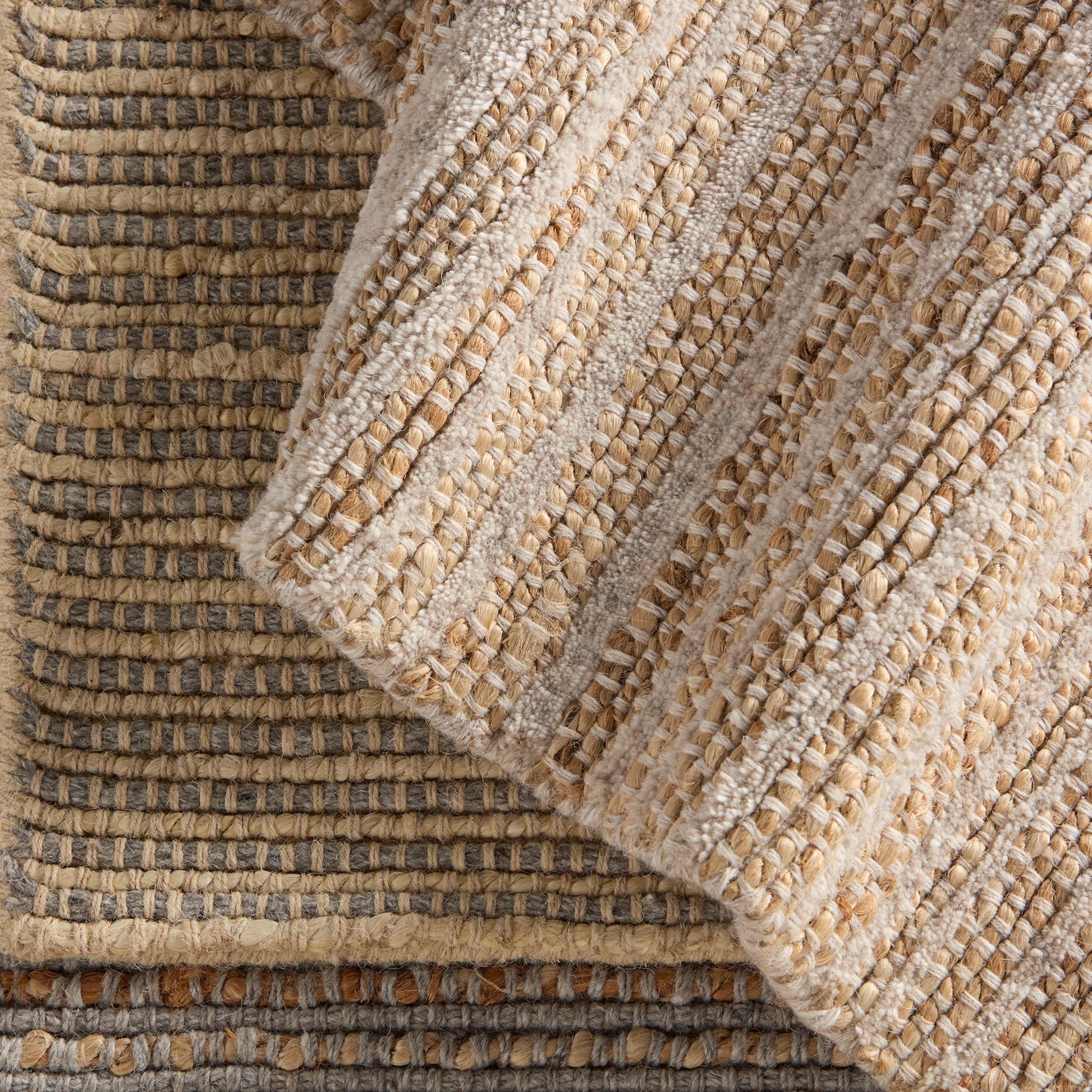 Topo Abdar TPO01 Rug by Jaipur Living in tan, gray. Made from 60% jute, 25% polyester, 10% cotton, 5% wool in a unique style.