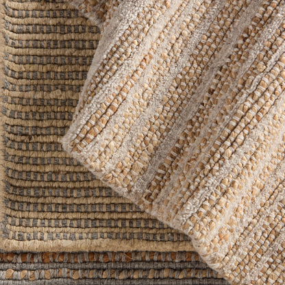 Topo Abdar TPO01 Rug by Jaipur Living in tan, gray. Made from 60% jute, 25% polyester, 10% cotton, 5% wool in a unique style.