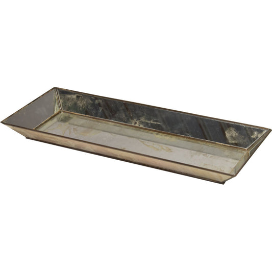 Antique Mirror Tray by Worlds Away in mirror and mirror. Made from metal, glass in a traditional style.