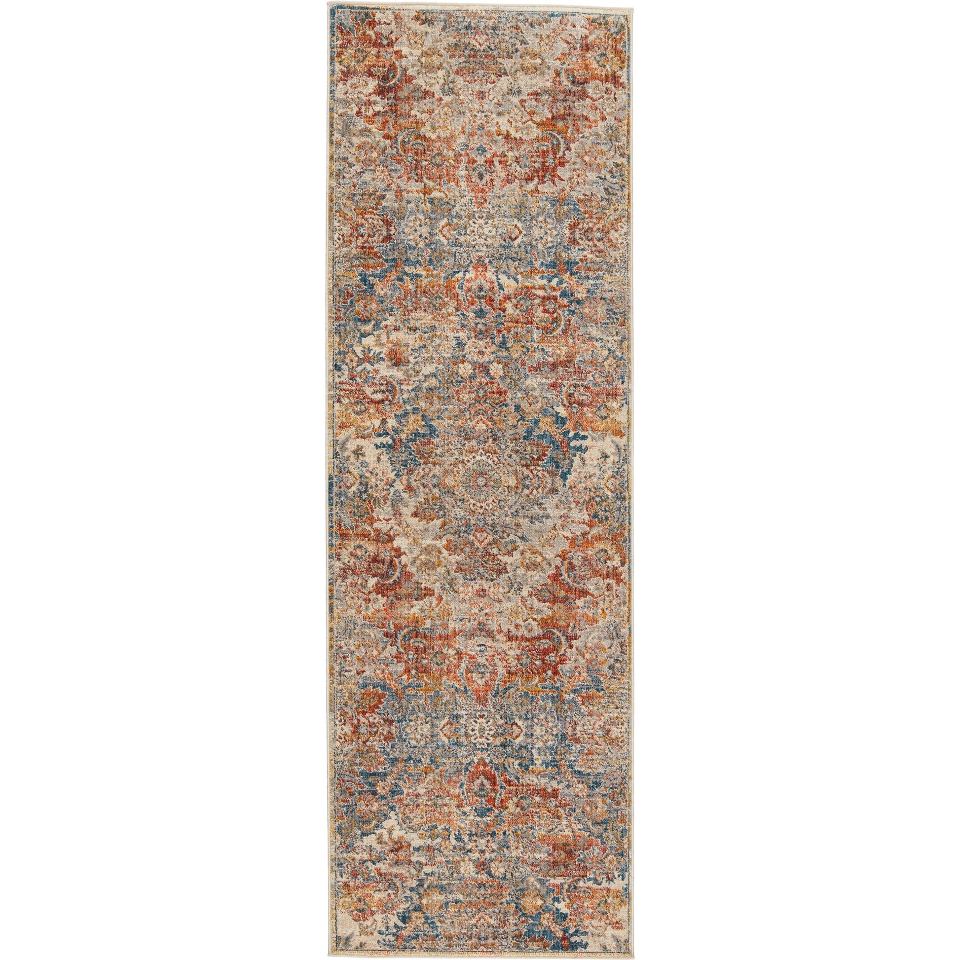 Terra TRR05 Rug by Jaipur Living in blue, orange. Made from 100% polyester in a unique style.