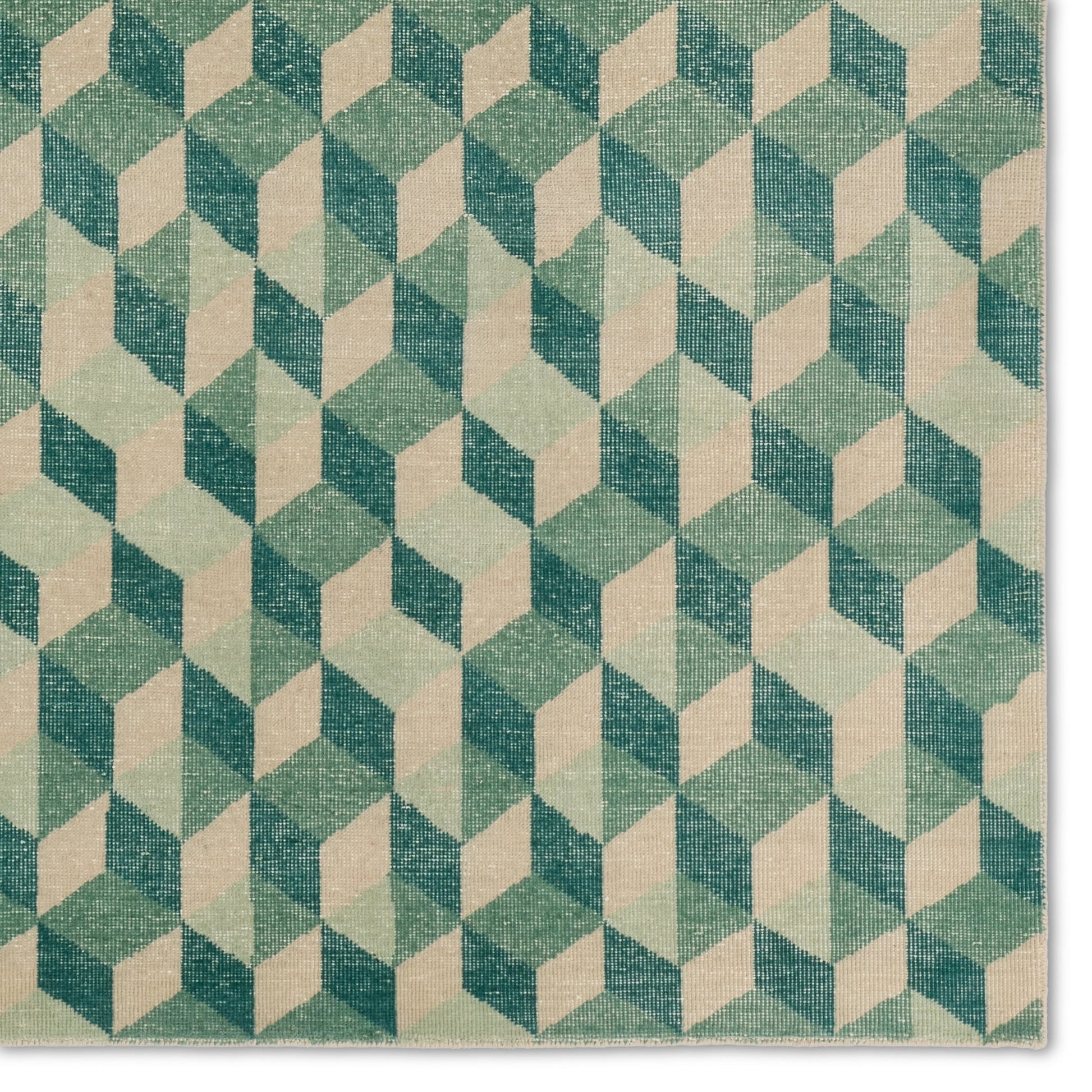Tessera by Verde Home TSS04 Rug by Jaipur Living in green, cream. Made from 100% wool in a unique style.