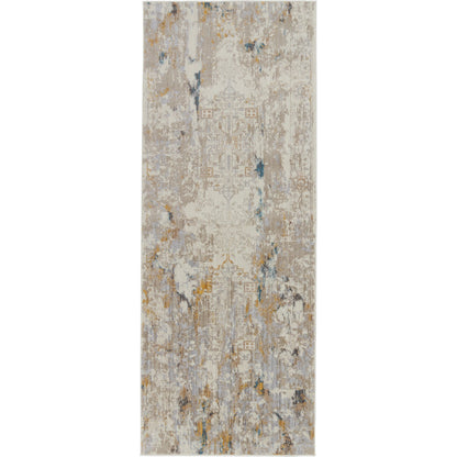 Tunderra TUN01 Rug by Jaipur Living in gray, gold. Made from 100% polyester in a unique style.