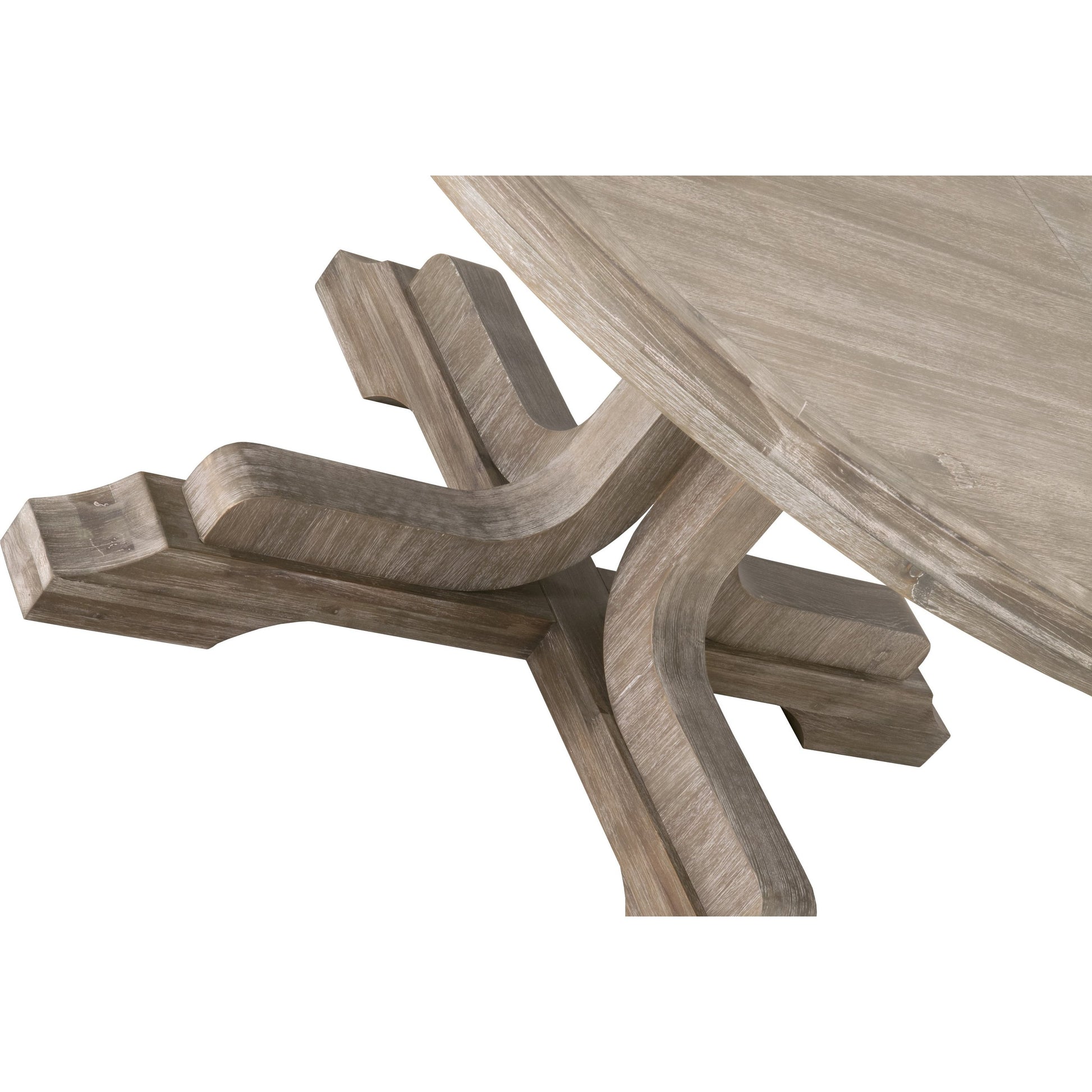 Torrey Dining Table by Essentials For Living in natural gray. Made from solid acacia, acacia veneer in a cottage & farmhouse style.