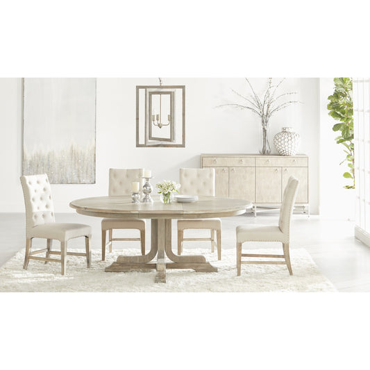 Torrey Dining Table by Essentials For Living in natural gray. Made from solid acacia, acacia veneer in a cottage & farmhouse style.