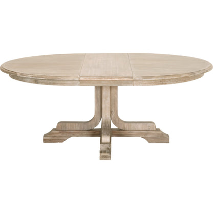 Torrey Dining Table by Essentials For Living in natural gray. Made from solid acacia, acacia veneer in a cottage & farmhouse style.