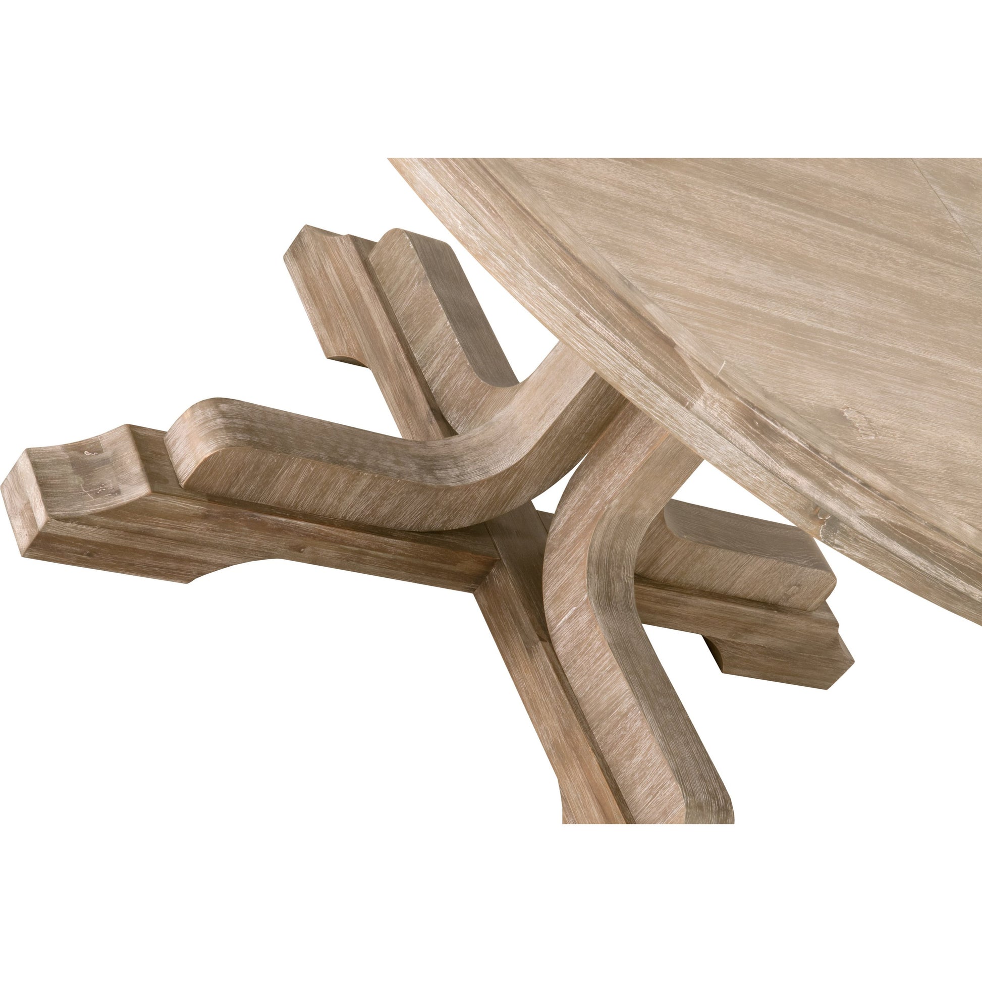 Torrey Dining Table by Essentials For Living in natural gray. Made from solid acacia, acacia veneer in a cottage & farmhouse style.